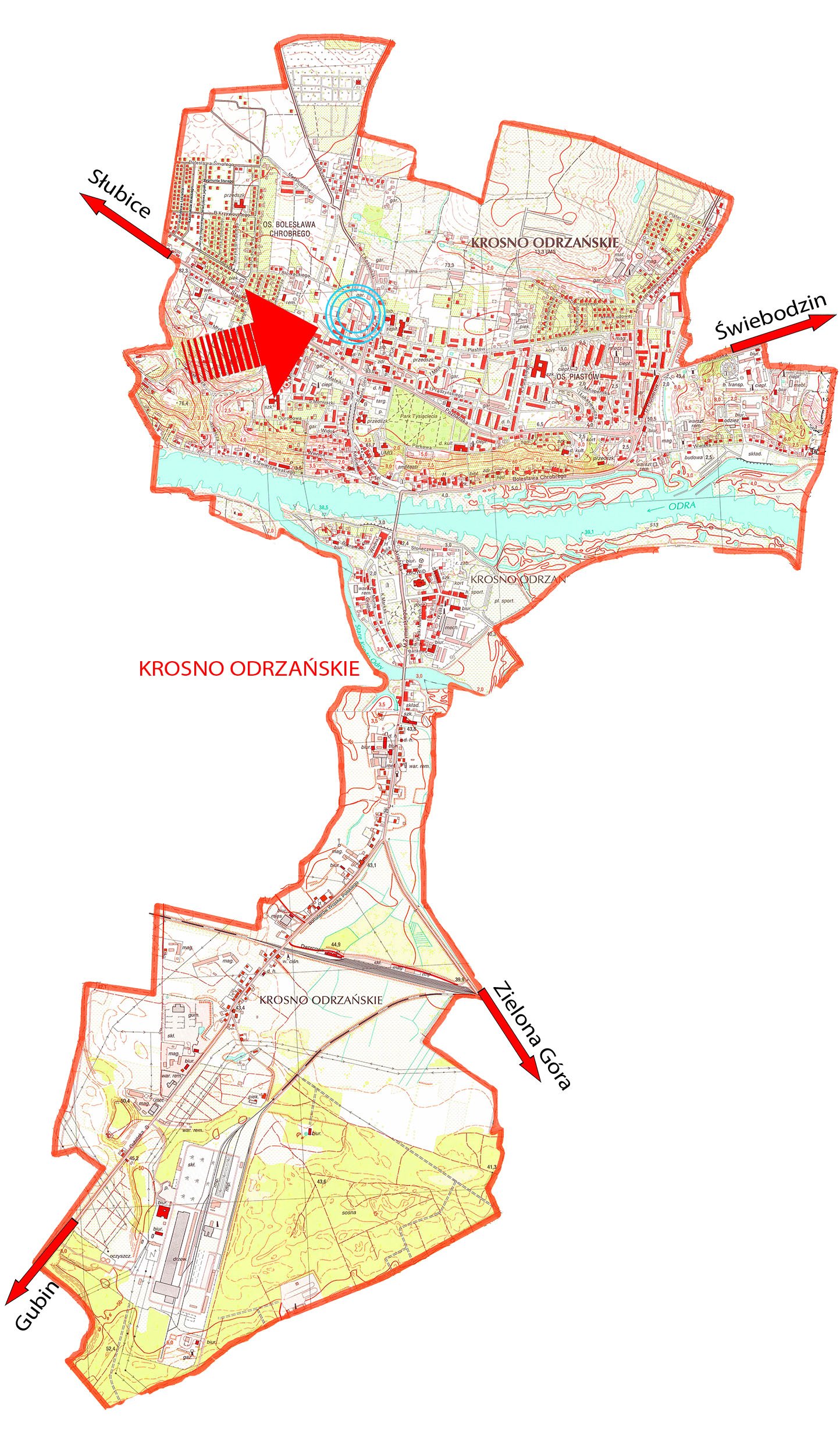 MAPA garaze kosciuszki