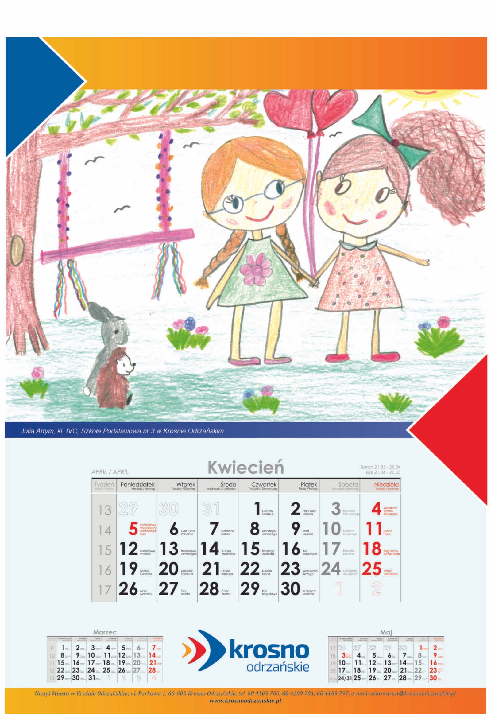 Dziewczynki trzymają się za ręce, niosą balony w kształcie serca. 