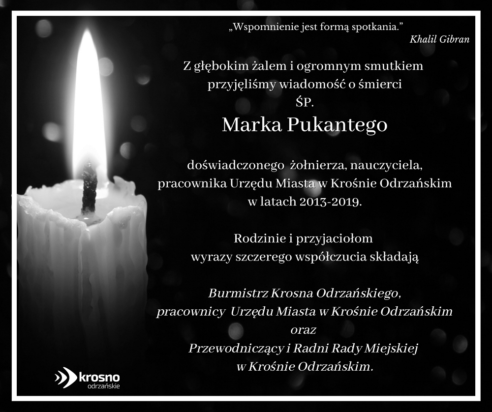 kondolencje Marek Pukanty