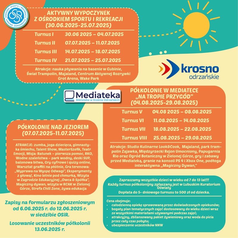 plakat aktywny wypoczynek z OSIR 2025