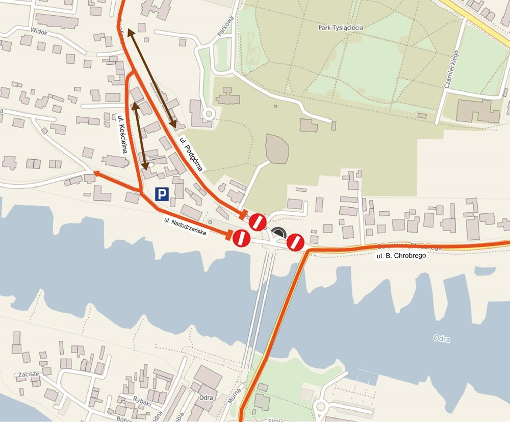 plan sytuacyjny objazd przez Matejk 01 00000002