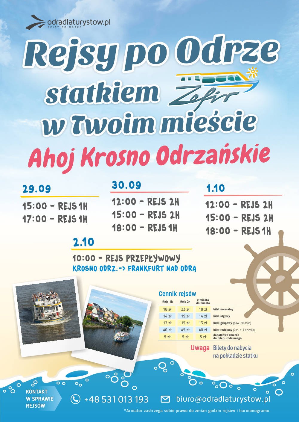 rejsy krosno odrzanskie