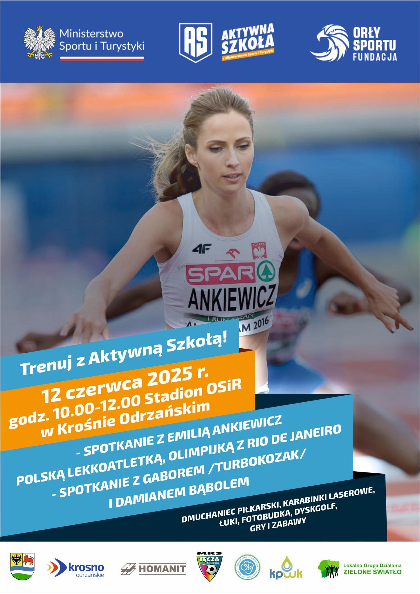 trenuj z aktywna szkola plakat