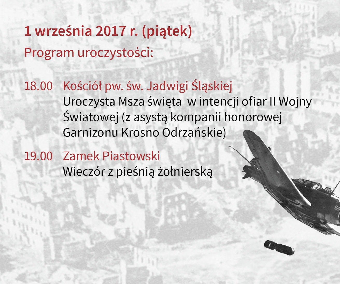 zaproszenie DL 78 rocznica wybuchu II WS i agresji sowieckiej2