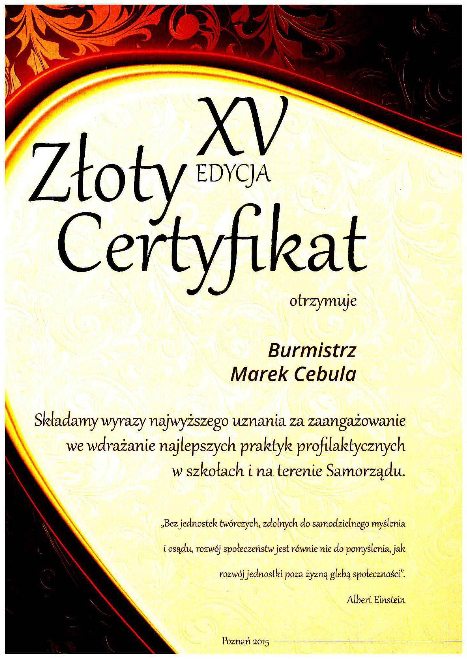 Plakat Zachowaj Trzeźwy Umysł w Gminie Krosno Odrzańskie